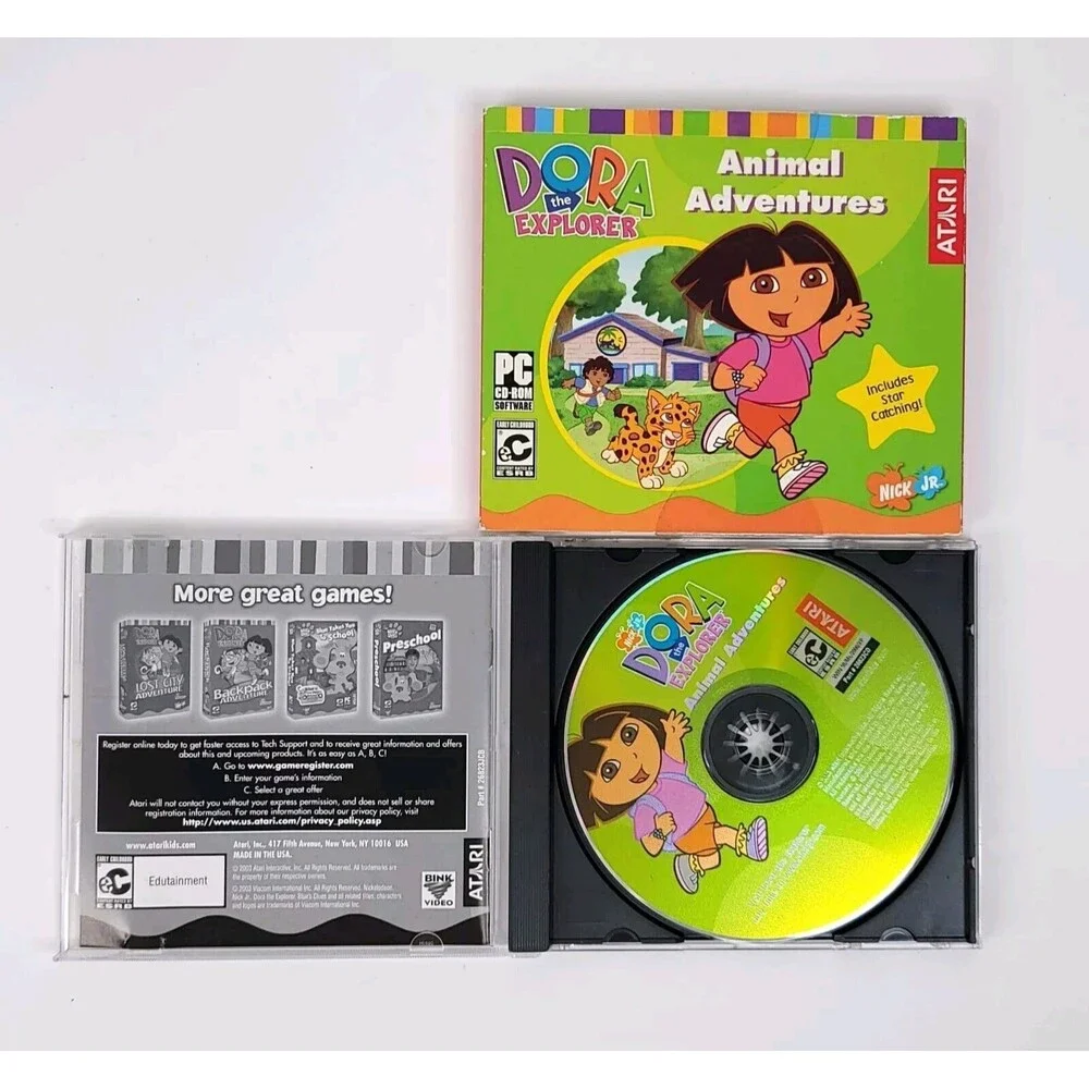 Dora The Explore - Animal Adventures | PC CD-ROM, 2003, Atari